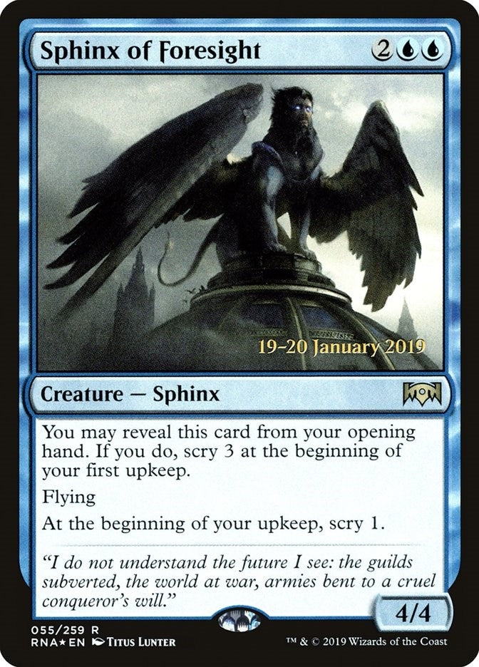 Sphinx of Foresight (55) (Prerelease Cards)
