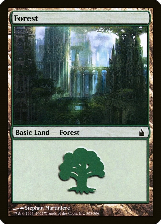 Forest (303) (303) (Ravnica: City of Guilds)