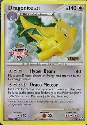 Image for Dragonite - 2/146 (National Championships) [Staff] (002/146) (League & Championship Cards) - Pokemon