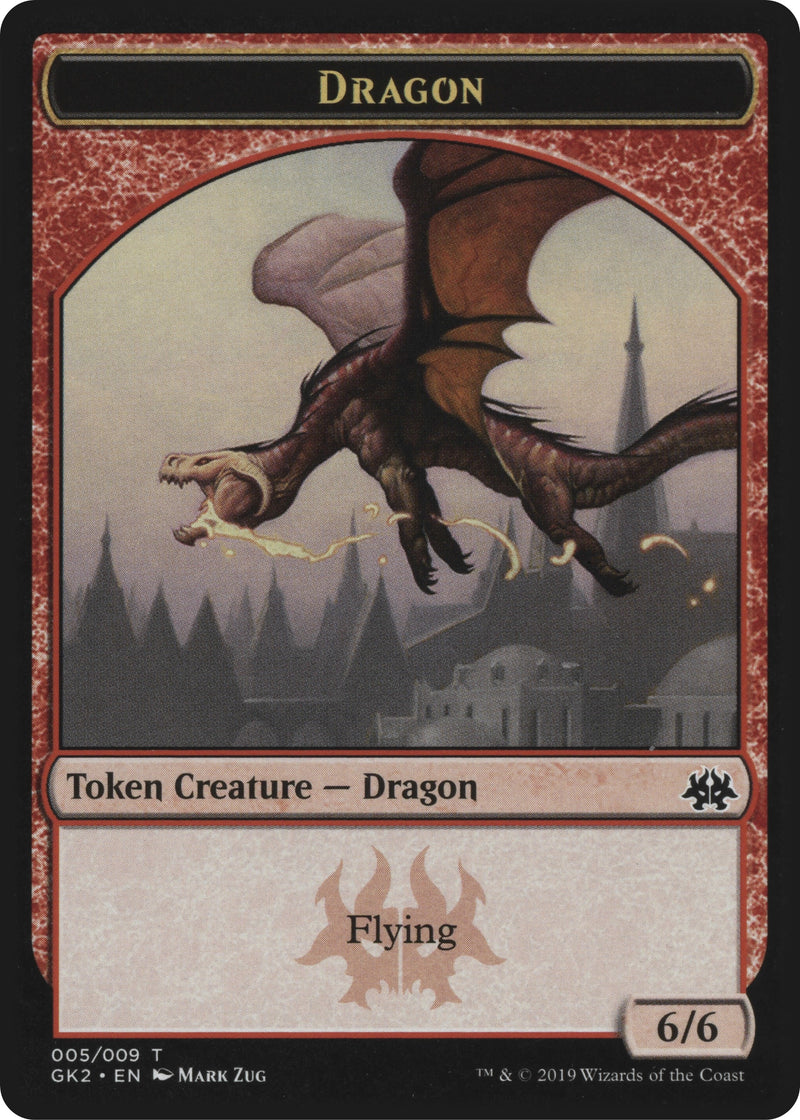 Dragon // Goblin Double-Sided Token (5 // 6) (Ravnica Allegiance: Guild Kits)
