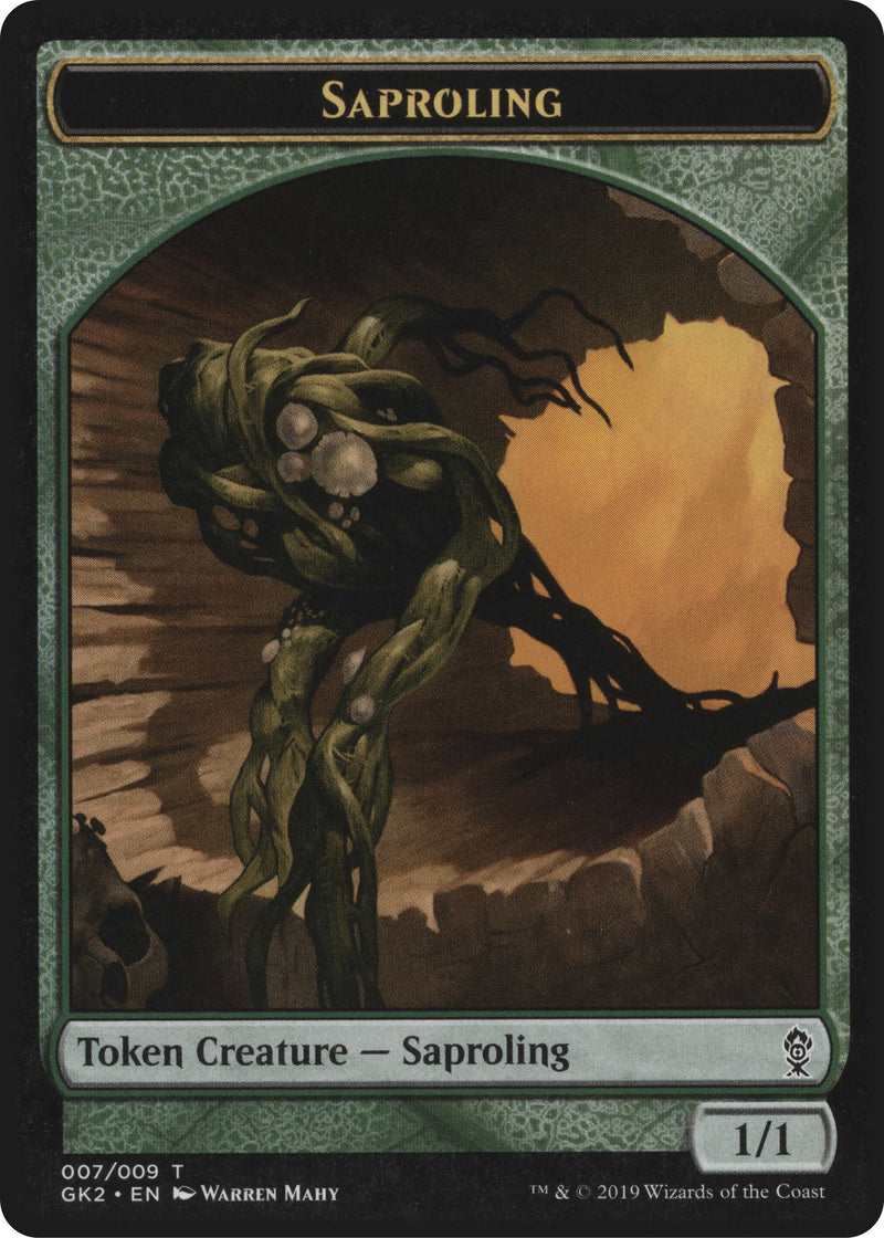 Saproling // Wurm Double-Sided Token (7 // 8) (Ravnica Allegiance: Guild Kits)