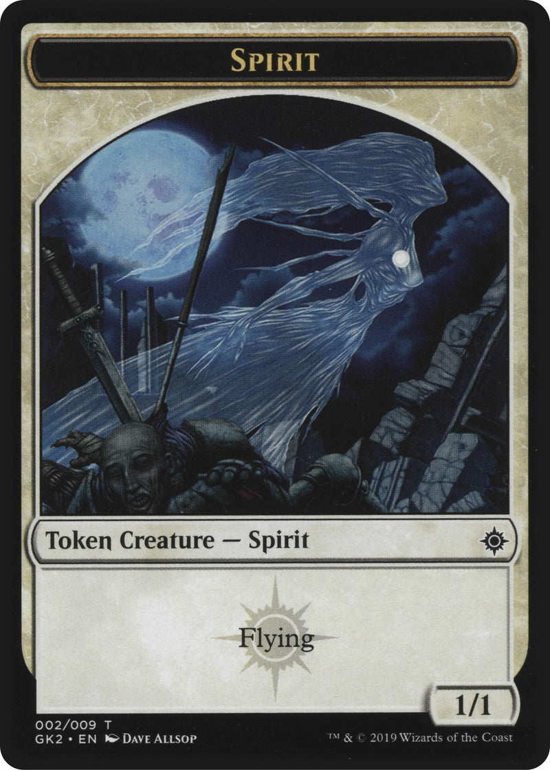 Spirit (002) // Spirit (010) Double-Sided Token (2 // 10) (Ravnica Allegiance: Guild Kits)