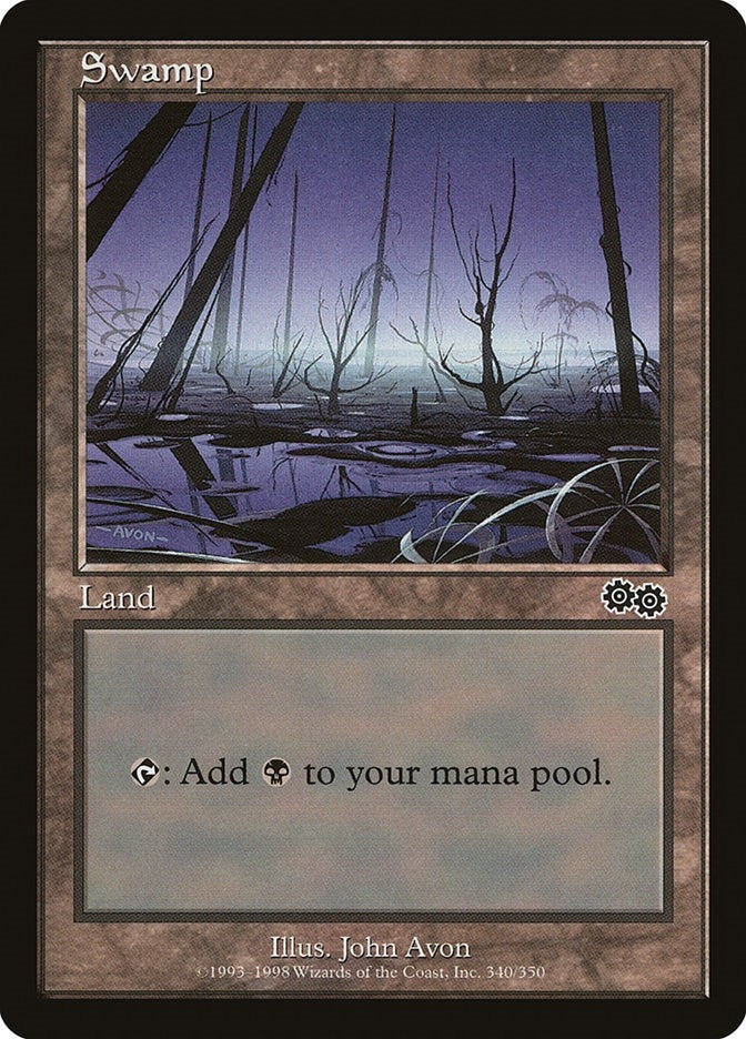 Swamp (340) (340) (Urza's Saga)