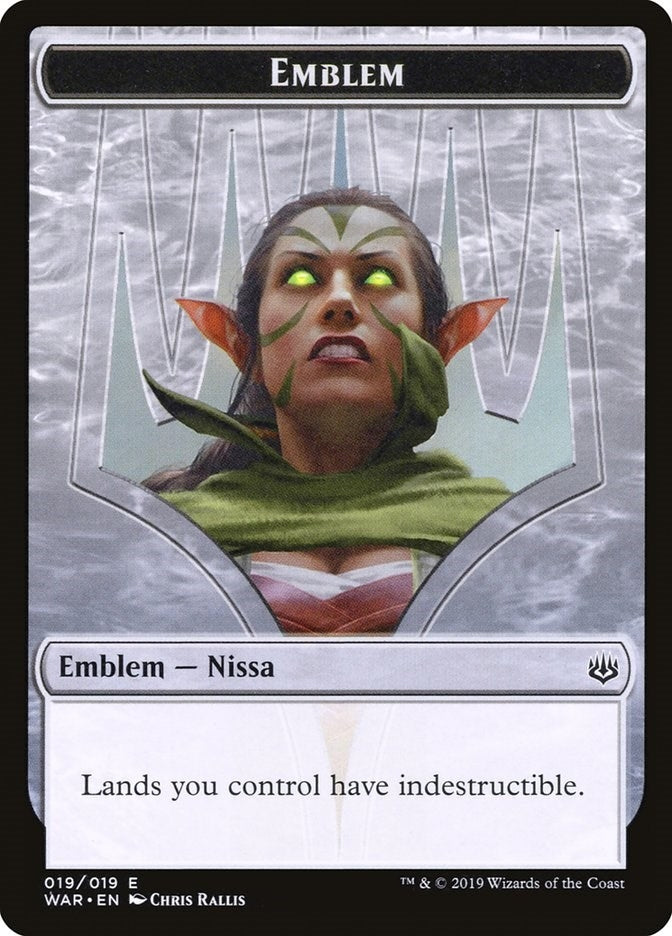 Emblem - Nissa, Who Shakes the World (19) (War of the Spark)
