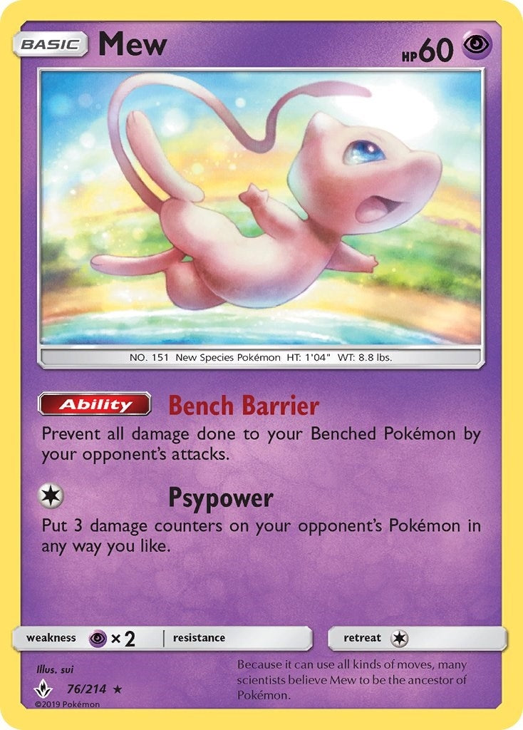 Image for Mew (76/214) (SM - Unbroken Bonds) - Pokemon