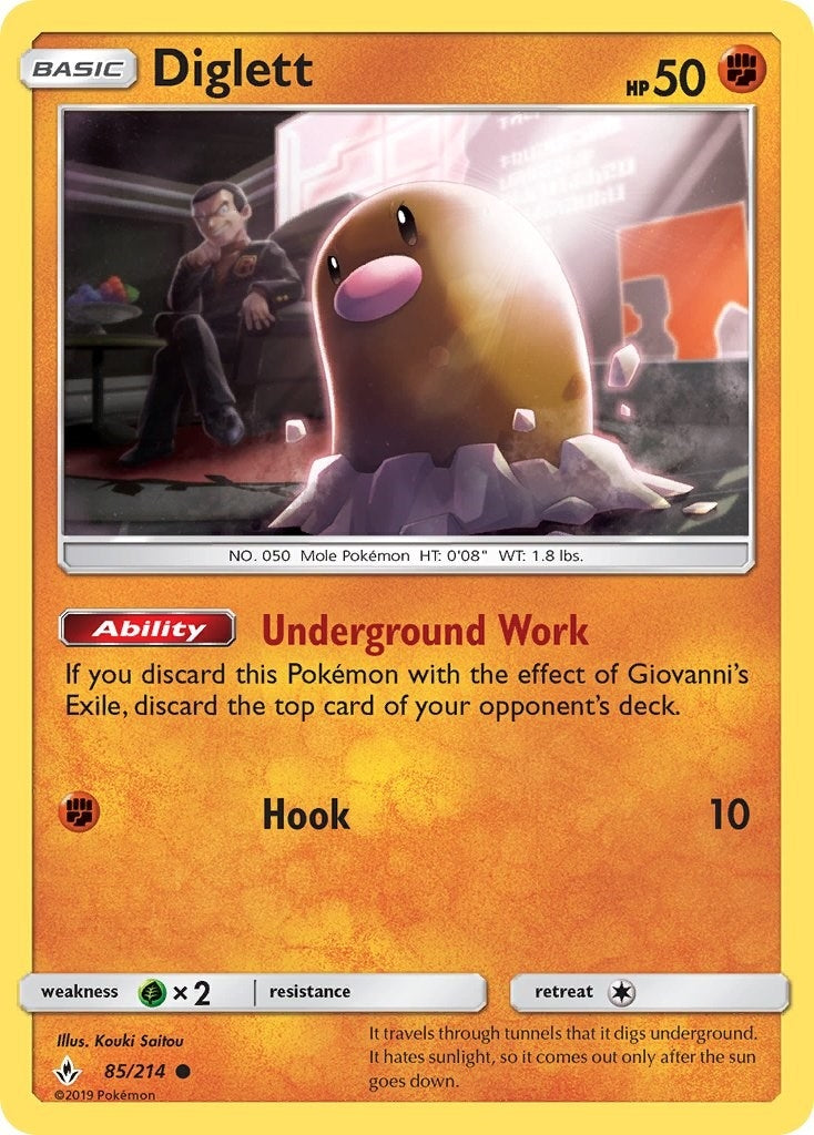 Image for Diglett (85/214) (SM - Unbroken Bonds) - Pokemon