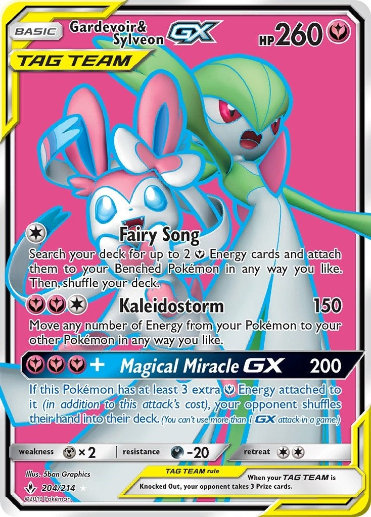 Image for Gardevoir & Sylveon GX (204) (Full Art) (204/214) (SM - Unbroken Bonds) - Pokemon