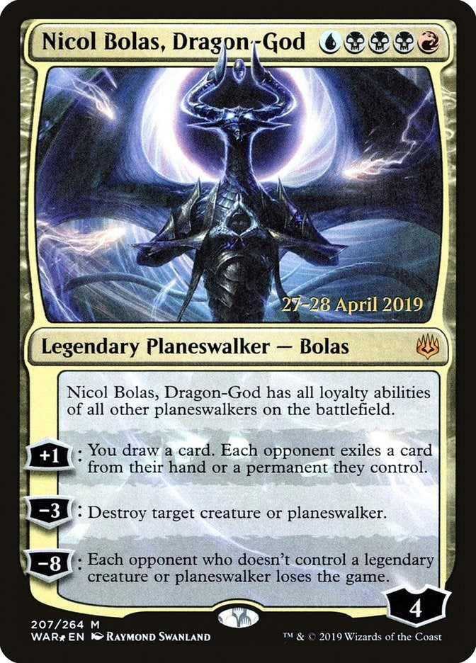 Nicol Bolas, Dragon-God (207) (Prerelease Cards)