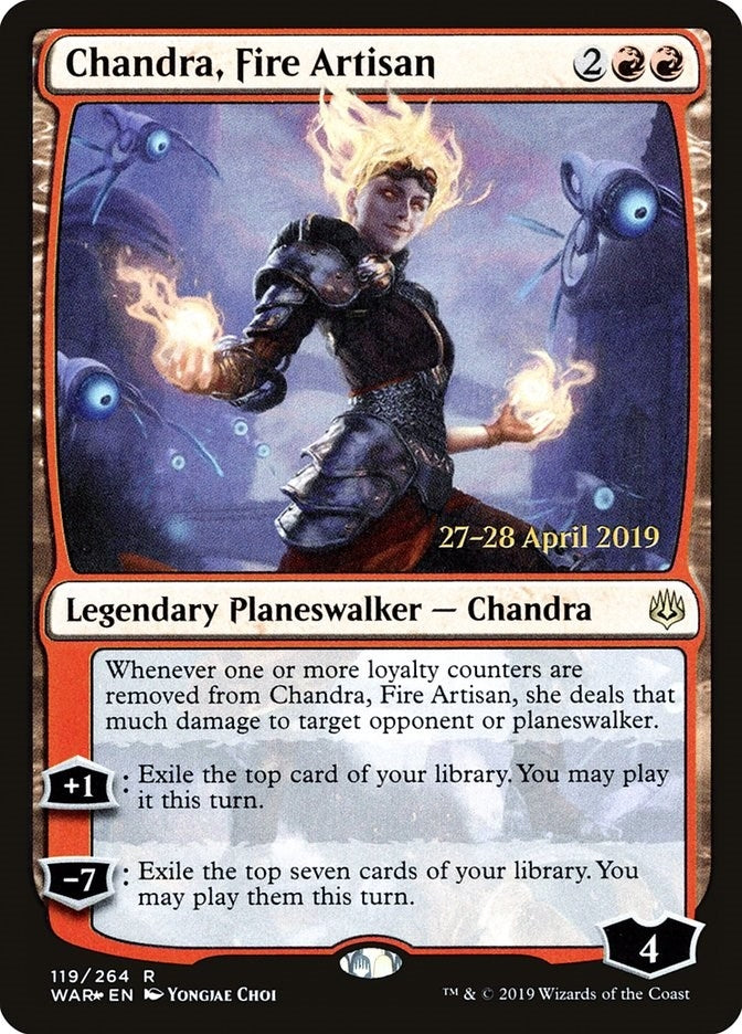 Chandra, Fire Artisan (119) (Prerelease Cards)