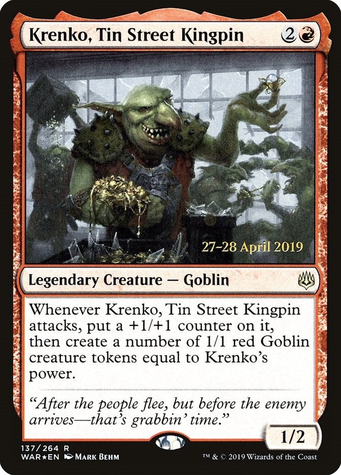 Krenko, Tin Street Kingpin (137) (Prerelease Cards)