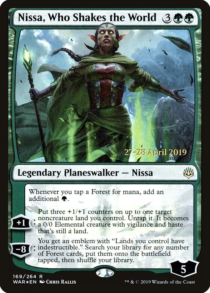Nissa, Who Shakes the World (169) (Prerelease Cards)