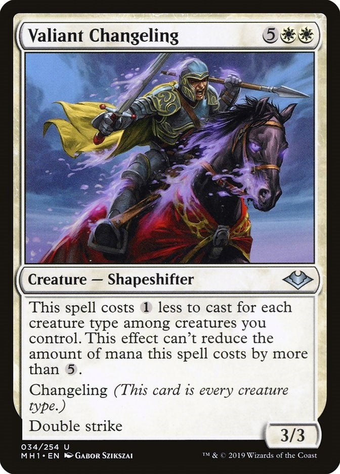 Image for Valiant Changeling (34) - Magic: The Gathering