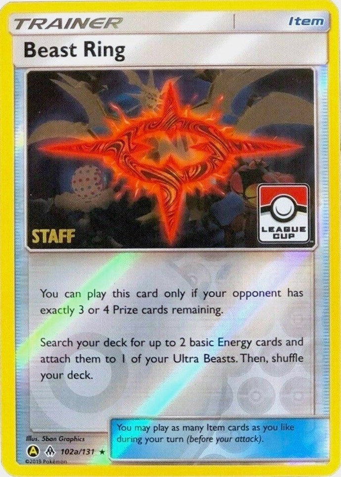 Image for Beast Ring - 102a/131 (League Cup) [Staff] (102a/131) (League & Championship Cards) - Pokemon