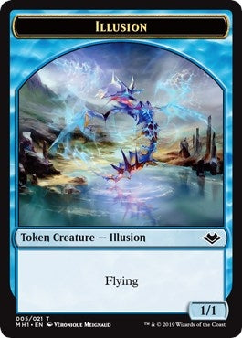 Illusion // Construct Double-Sided Token (5 // 17) (Modern Horizons)