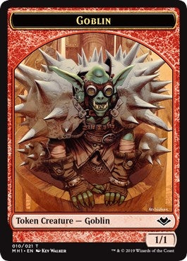 Goblin // Emblem - Wrenn and Six Double-Sided Token (10 // 21) (Modern Horizons)