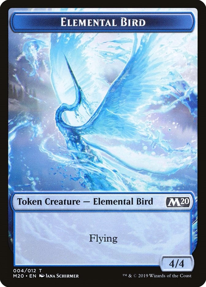 Elemental Bird Token (4) (Core Set 2020)