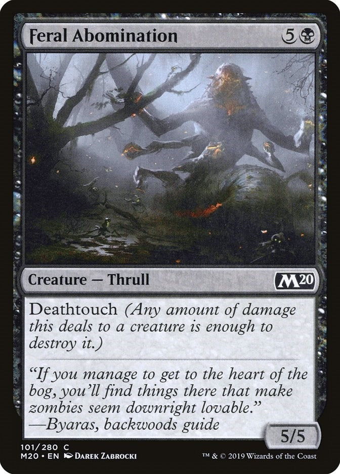 Feral Abomination (101) (Core Set 2020)