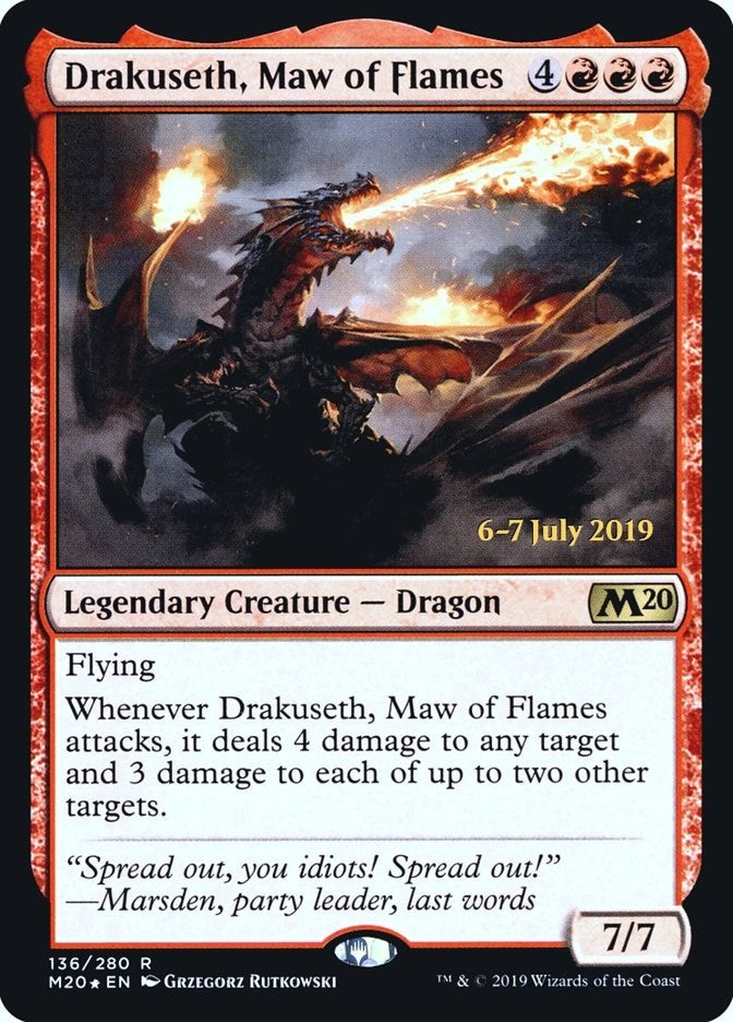 Drakuseth, Maw of Flames (M20) (136) (Prerelease Cards)