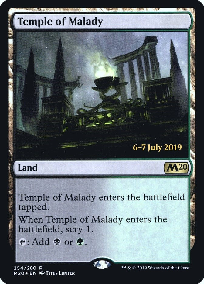 Temple of Malady (M20) (254) (Prerelease Cards)