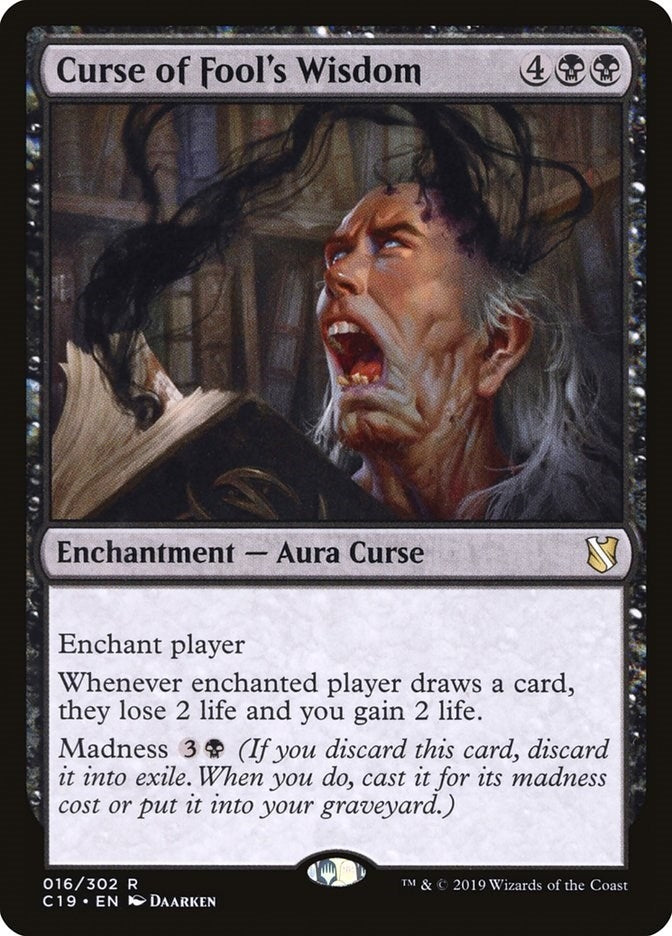 Curse of Fool's Wisdom (16) (Commander 2019)