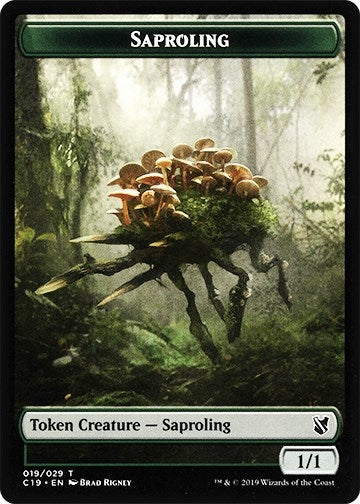 Saproling // Manifest Double-Sided Token (19 // 28) (Commander 2019)