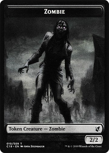 Zombie (010) // Zombie (011) Double-Sided Token (10 // 11) (Commander 2019)