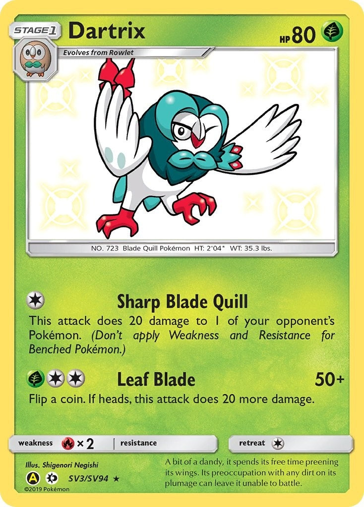 Image for Dartrix (SV3/SV94) (Hidden Fates: Shiny Vault) - Pokemon