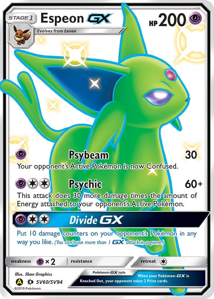 Image for Espeon GX (SV60/SV94) (Hidden Fates: Shiny Vault) - Pokemon