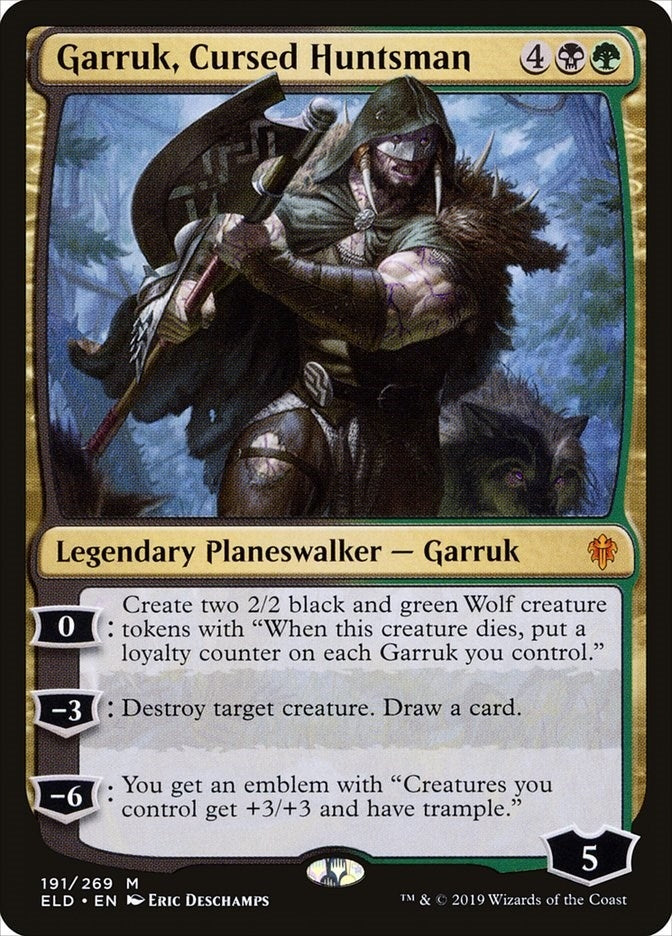 Garruk, Cursed Huntsman (191) (Throne of Eldraine)