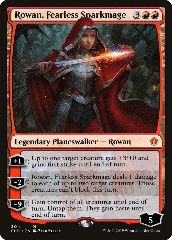 Rowan, Fearless Sparkmage (304) (Throne of Eldraine)