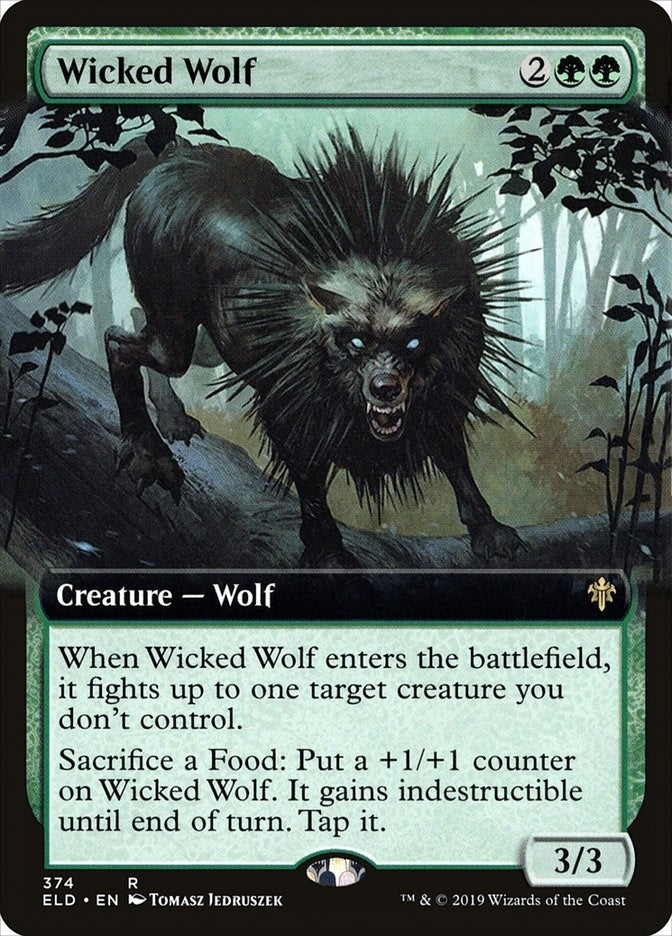 Wicked Wolf (Extended Art) (374) (Throne of Eldraine)