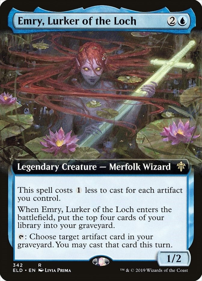 Emry, Lurker of the Loch (Extended Art) (342) (Throne of Eldraine)
