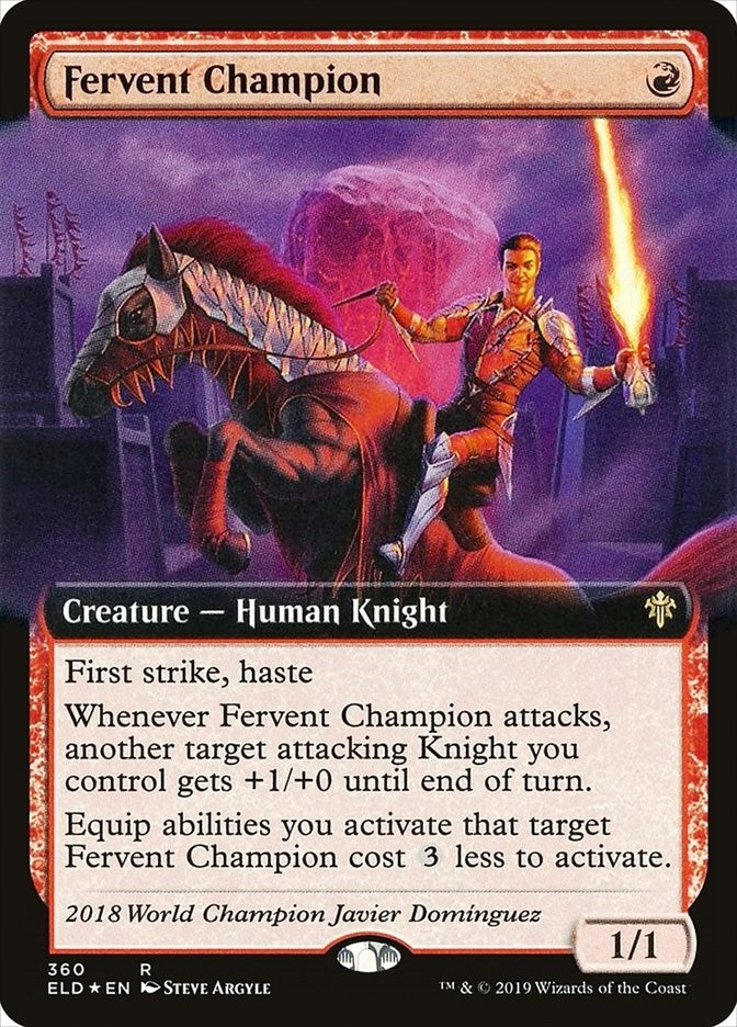 Fervent Champion (Extended Art) (360) (Throne of Eldraine)