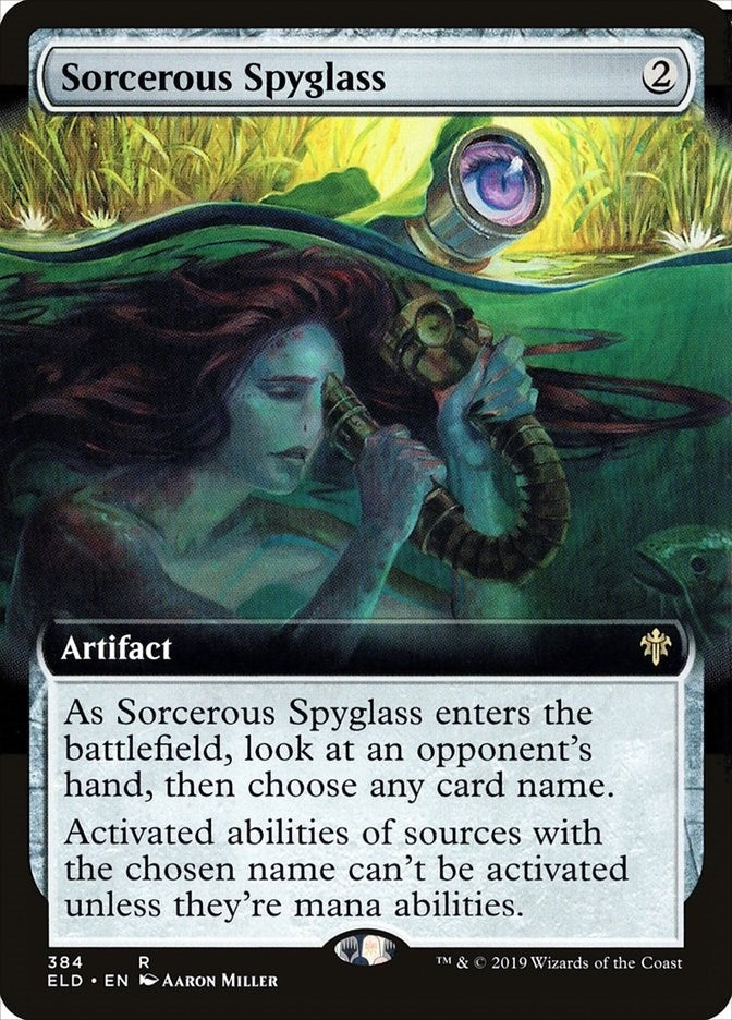 Sorcerous Spyglass (Extended Art) (384) (Throne of Eldraine)