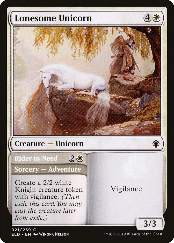 Lonesome Unicorn (21) (Throne of Eldraine)