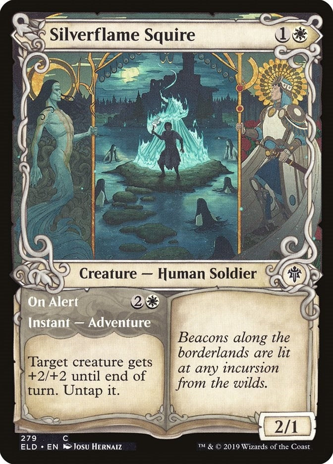 Silverflame Squire (Showcase) (279) (Throne of Eldraine)