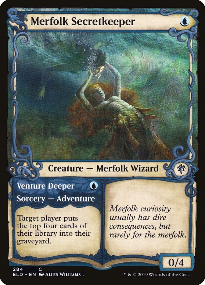 Merfolk Secretkeeper (Showcase) (284) (Throne of Eldraine)