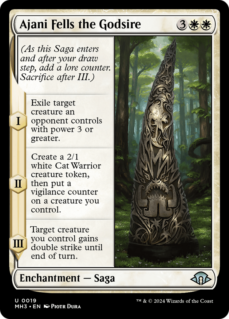 Ajani Fells the Godsire (19) (Modern Horizons 3)