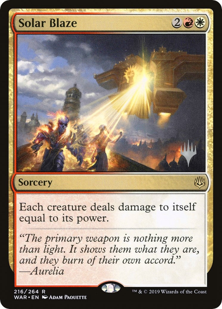 Solar Blaze (216) (Promo Pack: Throne of Eldraine)