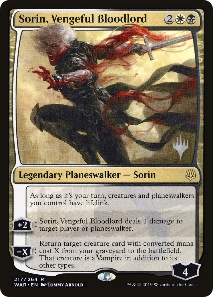 Sorin, Vengeful Bloodlord (217) (Promo Pack: Throne of Eldraine)