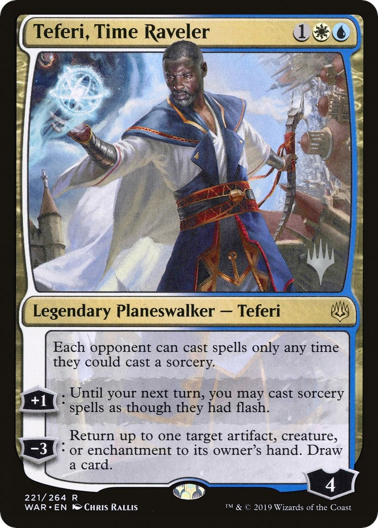 Teferi, Time Raveler (221) (Promo Pack: Throne of Eldraine)