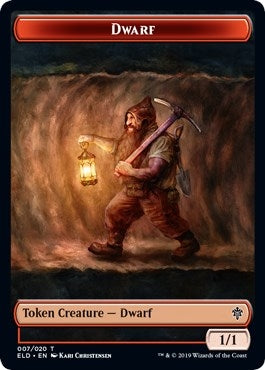Dwarf // Food (015) Double-Sided Token (7 // 15) (Throne of Eldraine)