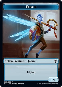 Faerie // Food (016) Double-Sided Token (5 // 16) (Throne of Eldraine)
