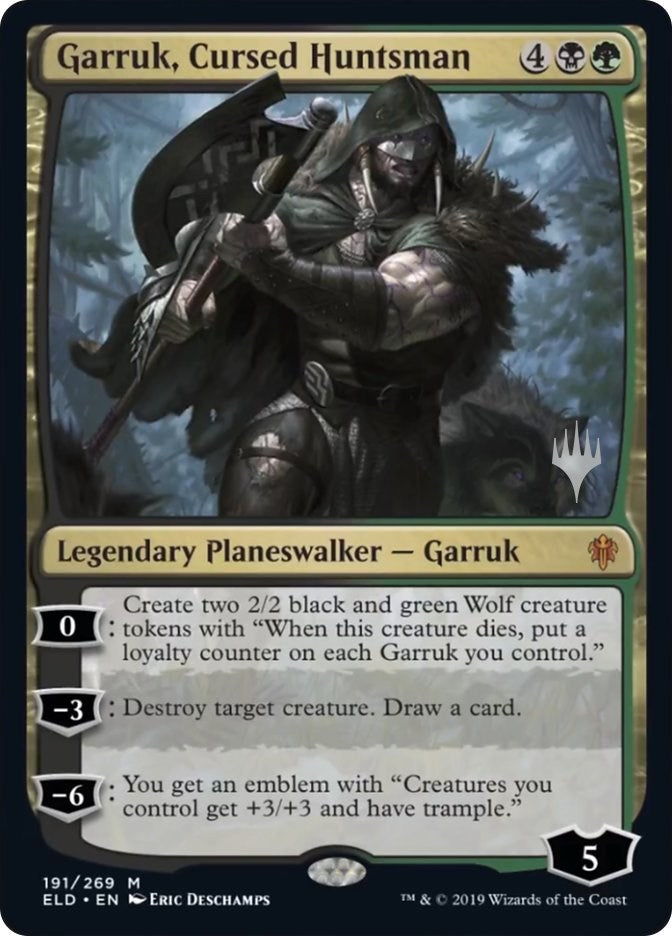 Garruk, Cursed Huntsman (191) (Promo Pack: Throne of Eldraine)