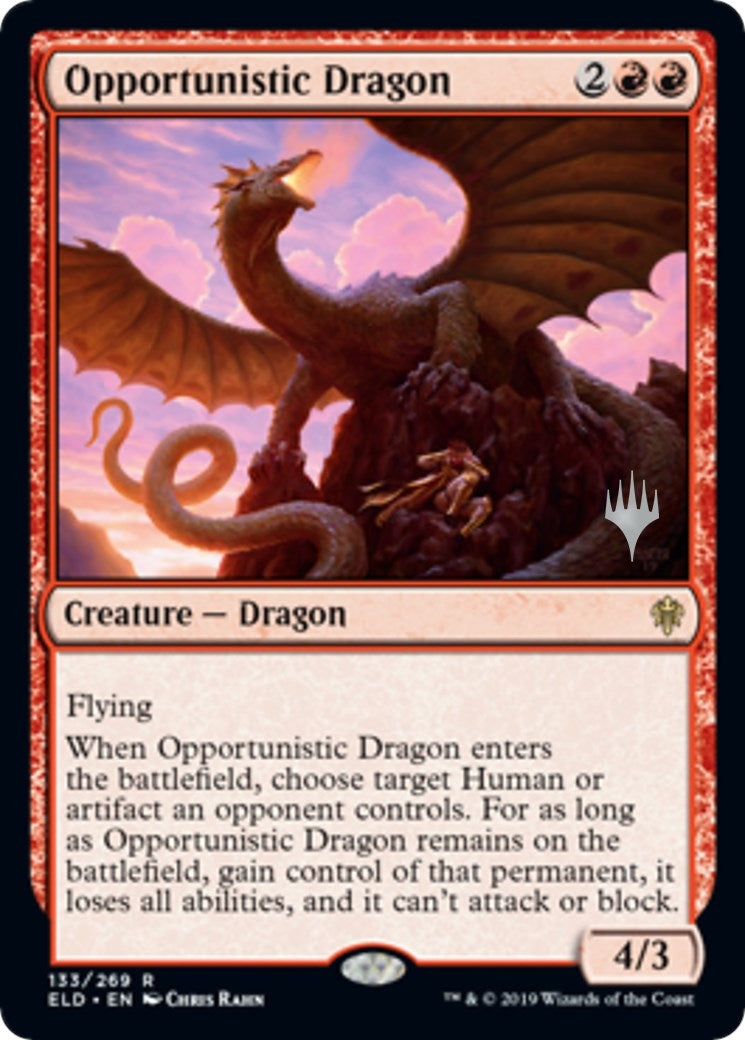 Opportunistic Dragon (133) (Promo Pack: Throne of Eldraine)