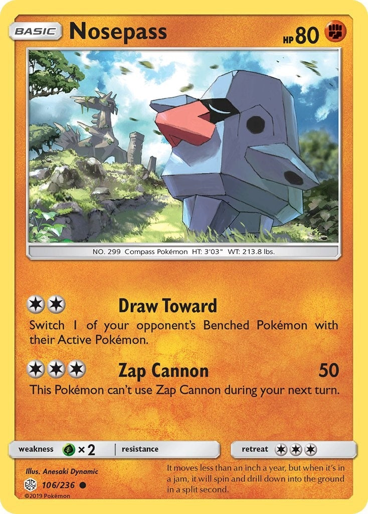 Image for Nosepass (106/236) (SM - Cosmic Eclipse) - Pokemon