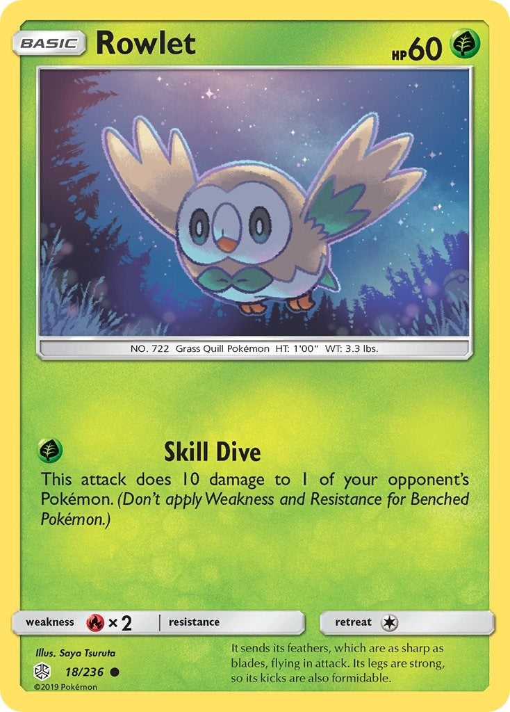 Image for Rowlet (18/236) (SM - Cosmic Eclipse) - Pokemon