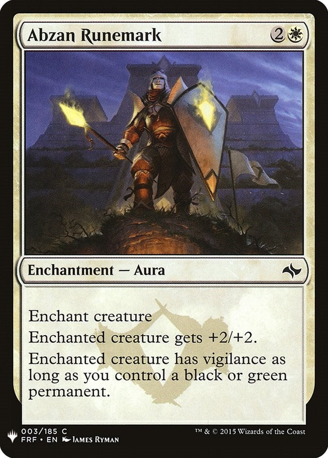 Abzan Runemark (3) (The List Reprints)