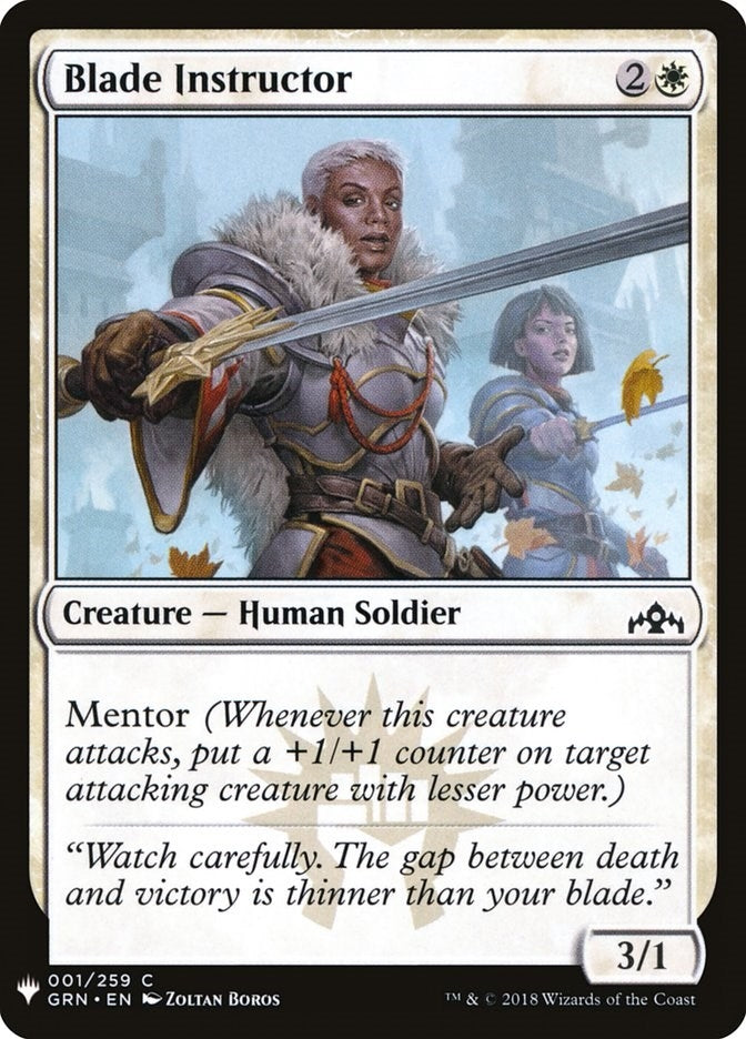 Blade Instructor (1) (The List Reprints)