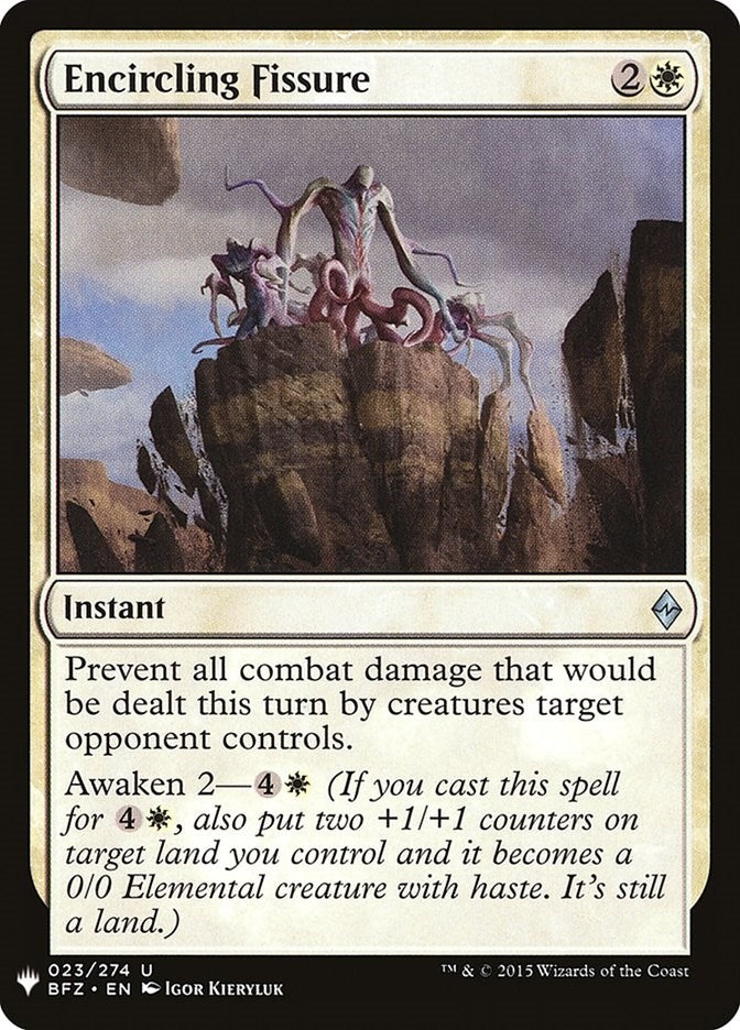 Encircling Fissure (23) (The List Reprints)